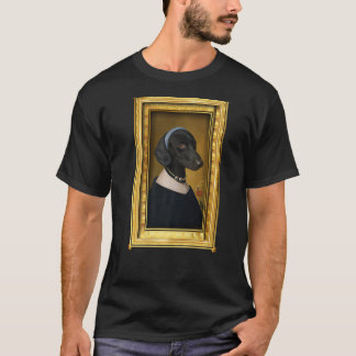 Dachshund with a Pearl Necklace Painting Dachshund T-Shirt