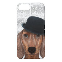 Dachshund with Black Bowler Hat