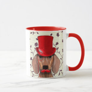 Dachshund With Red Top Hat Mug