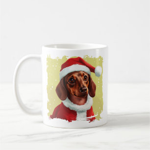 Dachshund With Santa Claus Outfit - Christmas 1 Coffee Mug