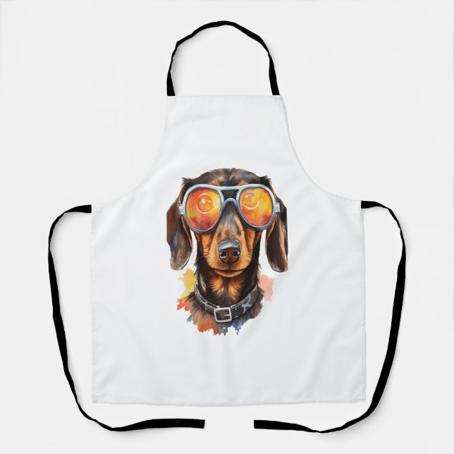 Dachshund with Sunglasses  Apron (Front)