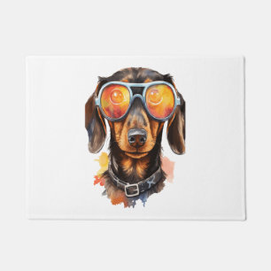 Dachshund with Sunglasses  Doormat