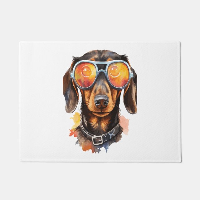 Dachshund with Sunglasses  Doormat (Front)