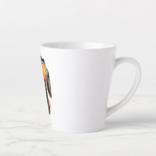 Dachshund with Sunglasses Latte Mug