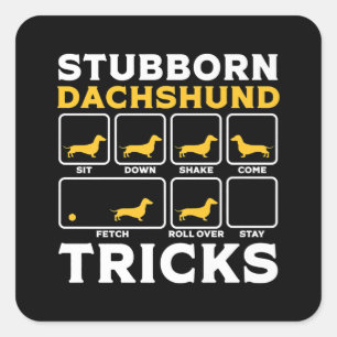 Dachshund Women Men Funny Mum Dad Gift Dog Lover Square Sticker