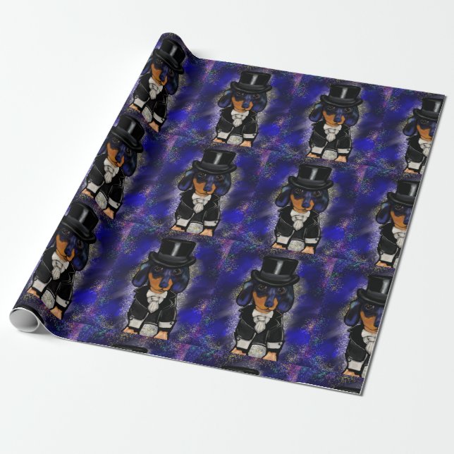 Dachshund Wrapping Paper (Unrolled)