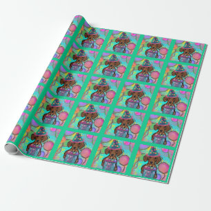 Dachshund wrapping paper