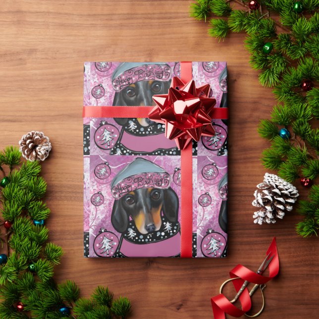 DACHSHUND  WRAPPING PAPER (Holiday Gift)