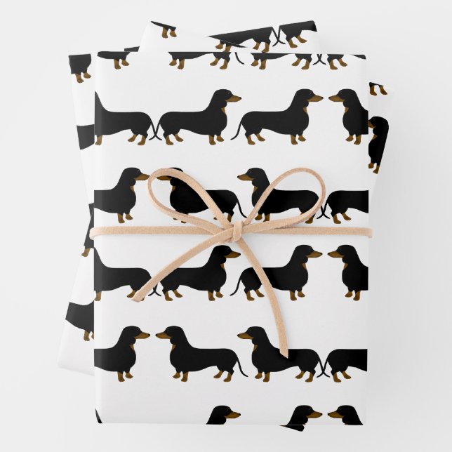 Dachshund Wrapping Paper Sheets (In situ)