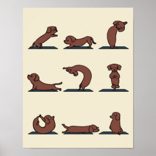 Dachshund yoga   Ideal gift for Moms Poster