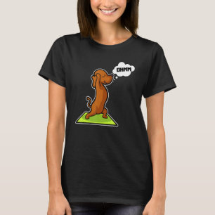 Dachshund Yoga Poses Sport Gymnastics Ohmmm Heartb T-Shirt