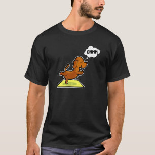 Dachshund Yoga Poses Sport Gymnastics Ohmmm Heartb T-Shirt