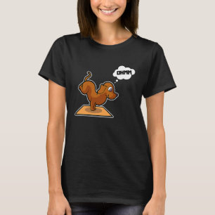 Dachshund Yoga Poses Sport Gymnastics Ohmmm Heartb T-Shirt