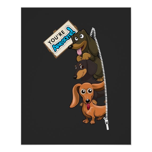 Dachshund You Are Awesome Poster (Front)