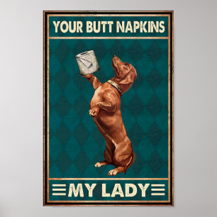 Dachshund Your Butt Napkins My Lady Home Decor