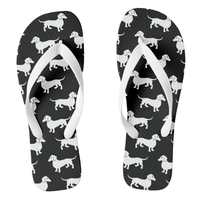Dachshunds All Over Thongs (Footbed)