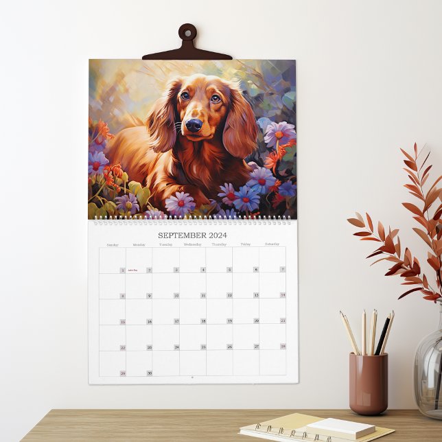 Dachshunds and Flowers Dog Lover Calendar (Creator Uploaded)