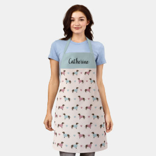 Dachshunds and Hearts Apron