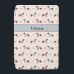 Dachshunds and Hearts iPad Mini Cover<br><div class="desc">Pretty pastel Dachshund and Hearts pattern with option to add name.</div>