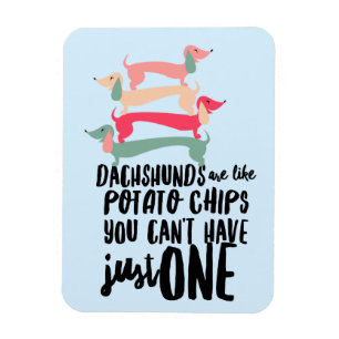 Dachshunds are like Potato Chips 3"x4"Photo Magnet