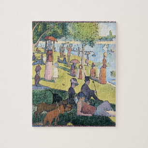 Dachshunds at Picnic  Matisse style Jigsaw Puzzle