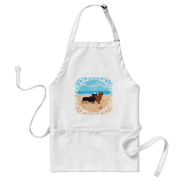 Dachshunds at the Beach Standard Apron (Front)