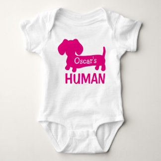 Dachshund's Best Human Personalised Baby Bodysuit