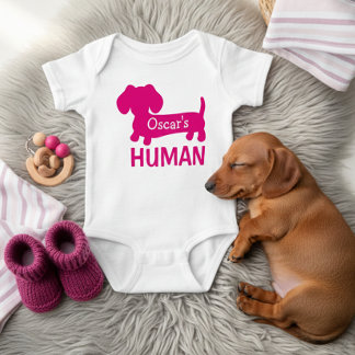 Dachshund's Best Human Personalised Baby Bodysuit