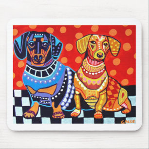 Dachshunds by Heather Galler Mouse Pad