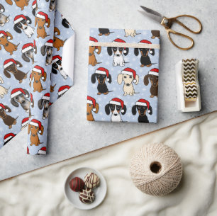 Dachshunds Christmas Cute Wiener Dog Santa Holiday Wrapping Paper