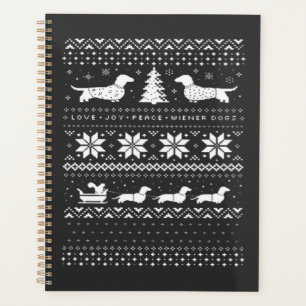 Dachshunds Christmas Sweater Pattern Classic T-Shi Planner