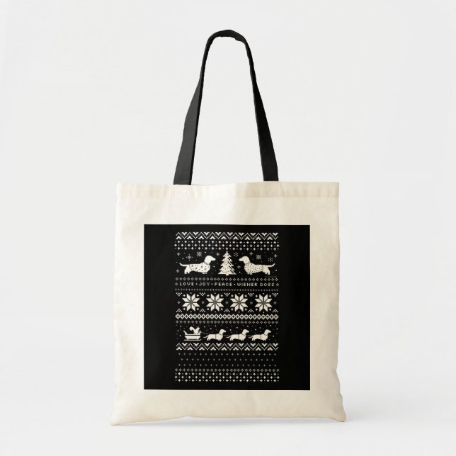 Dachshunds Christmas Tote Bag (Front)