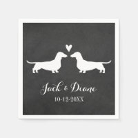 Dachshunds Dog Wedding Couple Personalised