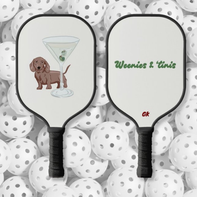 Dachshunds dogs  and Martinis Pickleball Paddle (Creator Uploaded)