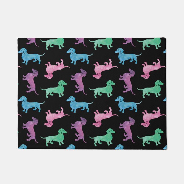 Dachshunds Doormat Cute Pattern (Front)