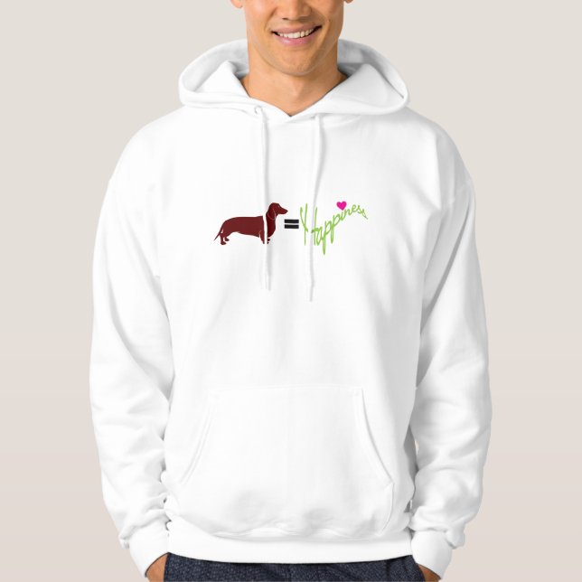 Dachshunds Equal Happiness Hoodie (Front)