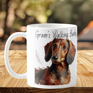 Dachshunds/ Gram's Walking Buddy Modern Coffee Mug