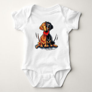 Dachshunds Have Heart Baby Bodysuit