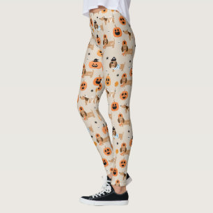 Dachshunds in Halloween Costumes Pattern Leggings