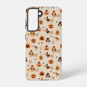 Dachshunds in Halloween Costumes Pattern Samsung Galaxy Case