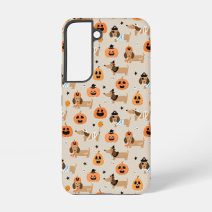 Dachshunds in Halloween Costumes Pattern Samsung Galaxy Case