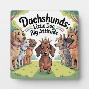 Dachshunds Little Dog, Big Attitude Plaque