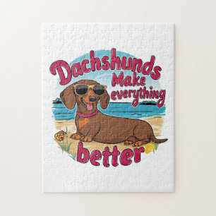 Dachshunds Make Everything Better Jigsaw Puzzle