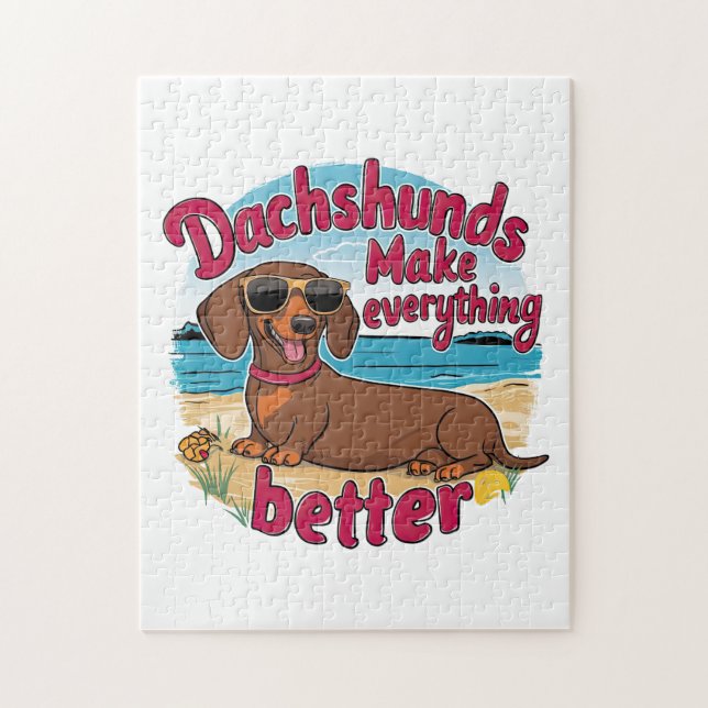 Dachshunds Make Everything Better Jigsaw Puzzle (Vertical)