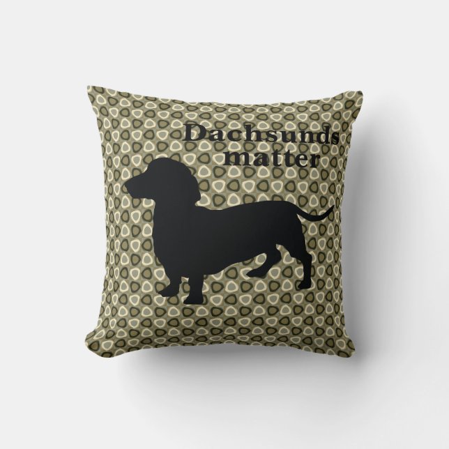 Dachshunds Matter Decorative Pillow (Front)