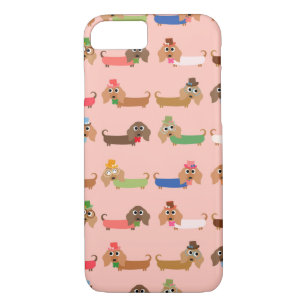 Dachshunds on Pink Case-Mate iPhone Case