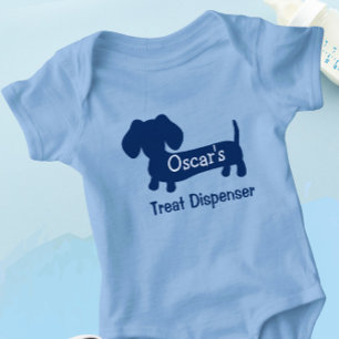 Dachshund's Personalised Treat Dispenser Baby Bodysuit
