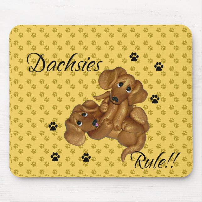 Dachshunds Rule!!! Mouse pad (Front)