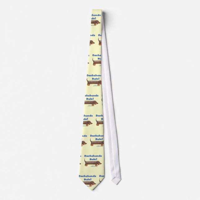 Dachshunds Rule Tie (Front)