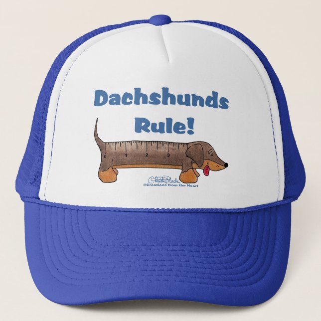 Dachshunds Rule Trucker Hat (Front)